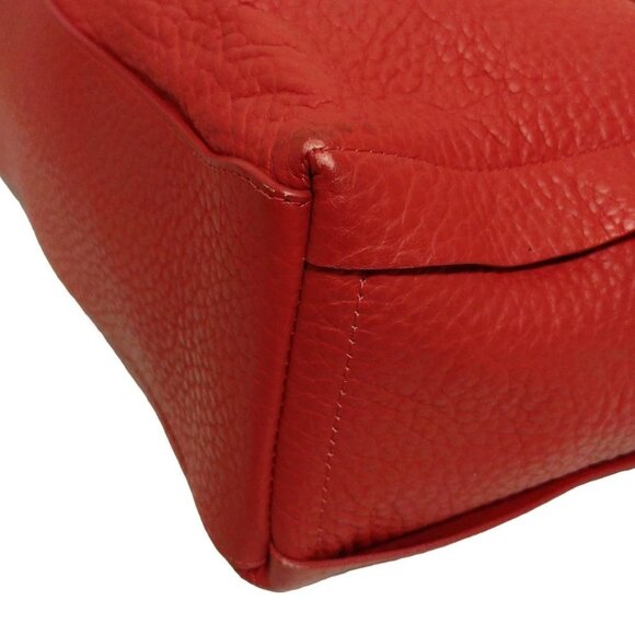 Auth FURLA - Red Leather Handbag - Picture 10 of 10